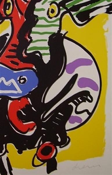 Grote foto peter diem desinger cow antiek en kunst litho en zeefdrukken