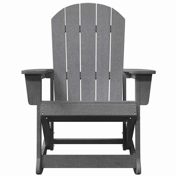 Grote foto vidaxl adirondack schommelstoel lichtgrijs 73.5 x 92 x 90cm hdpe tuin en terras tuinmeubelen