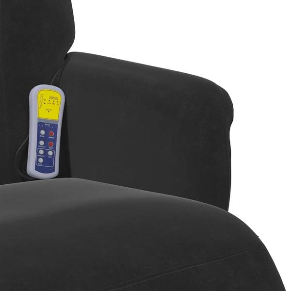 Grote foto vidaxl massage recliner stoel zwart 91 x 71 x 105.5 cm fluweel huis en inrichting stoelen