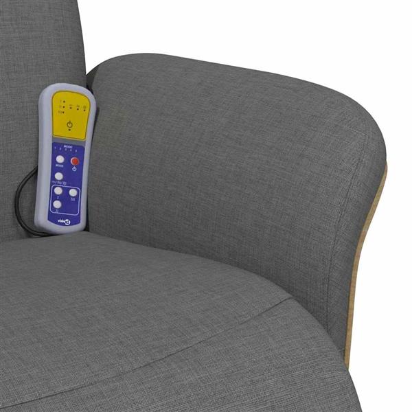 Grote foto vidaxl massage recliner stoel donkergrijs 79 x 87 x 104.5 cm stof huis en inrichting stoelen
