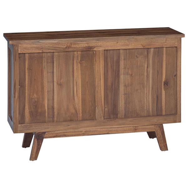 Grote foto vidaxl dressoir met lade bruin 100 x 30 x 68 cm massief teakhout huis en inrichting overige