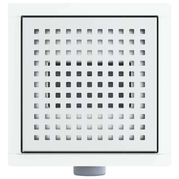 Grote foto vidaxl 2 in 1 doucheafvoer zilver 20 x 20 cm roestvrij staal 304 doe het zelf en verbouw sanitair