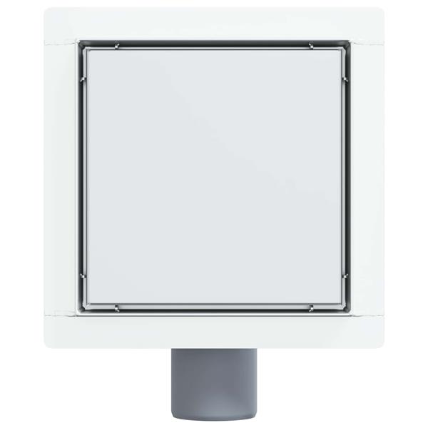 Grote foto vidaxl 2 in 1 doucheafvoer zilver 15 x 15 cm roestvrij staal 304 doe het zelf en verbouw sanitair