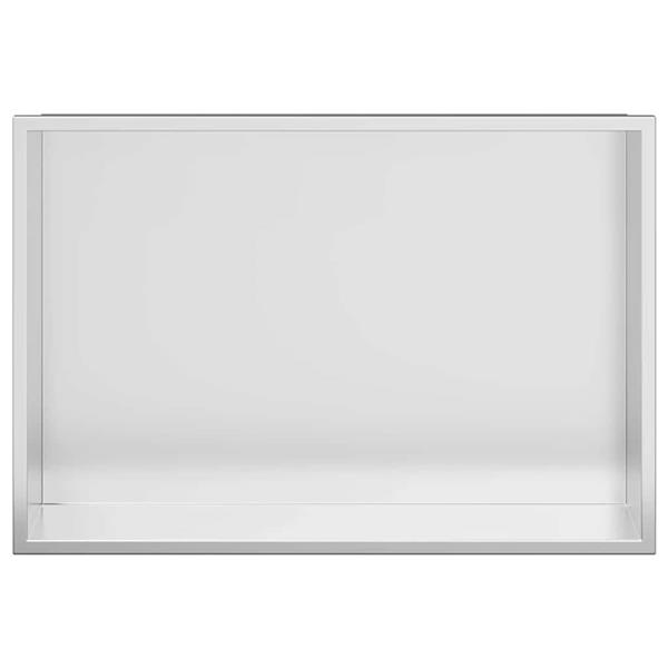 Grote foto vidaxl douche niche zilver 45 x 30 x 9.5 cm roestvrij staal huis en inrichting complete badkamers