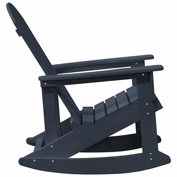 Grote foto vidaxl adirondack schommelstoel marineblauw 73.5 x 92 x 90cm hdpe tuin en terras tuinmeubelen