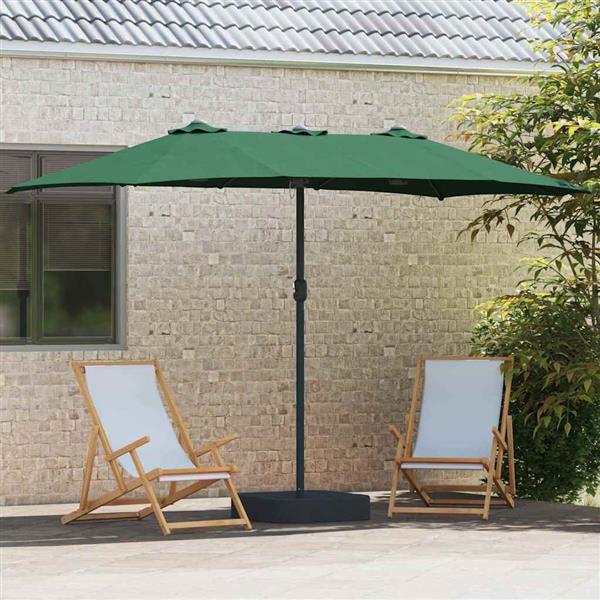 Grote foto vidaxl tuinparasol groen 385 x 209 x 244 cm stof tuin en terras overige tuin en terras