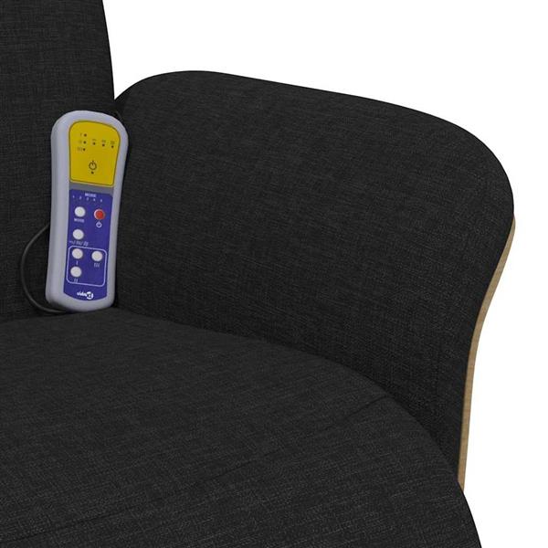Grote foto vidaxl massage recliner stoel zwart 79 x 87 x 104.5 cm stof huis en inrichting stoelen