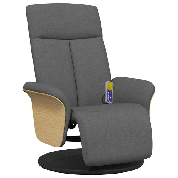 Grote foto vidaxl massage recliner stoel donkergrijs 79 x 87 x 104.5 cm stof huis en inrichting stoelen