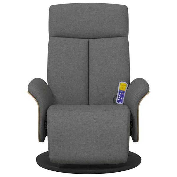 Grote foto vidaxl massage recliner stoel donkergrijs 79 x 87 x 104.5 cm stof huis en inrichting stoelen