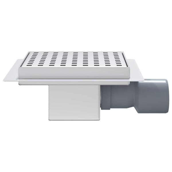 Grote foto vidaxl 2 in 1 doucheafvoer zilver 15 x 15 cm roestvrij staal 304 doe het zelf en verbouw sanitair