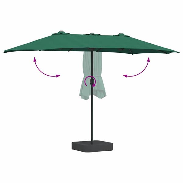 Grote foto vidaxl tuinparasol groen 385 x 209 x 244 cm stof tuin en terras overige tuin en terras