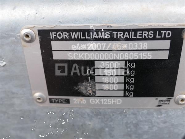 Grote foto dubbelassige aanhangwagen dragende machine met laadklep ifor williams 2hb vin sckd00000n0805155 agrarisch aanhangwagens