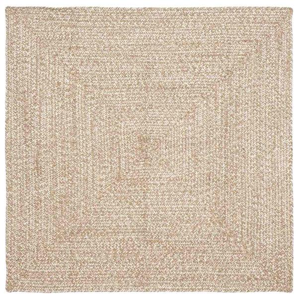 Grote foto vidaxl vloerkleden vierkant natuurlijk en wit 160 x 160 cm huis en inrichting vloerbedekking en kleden