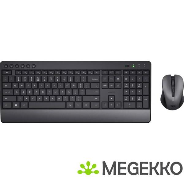 Grote foto trust trezo comfort draadloos toetsenbord en muis azerty zwart computers en software overige computers en software