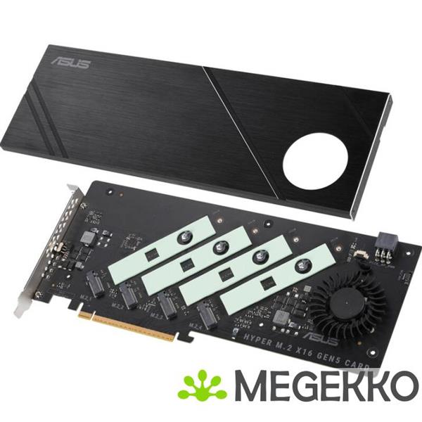 Grote foto asus hyper m.2 x16 gen5 card computers en software netwerkkaarten routers en switches