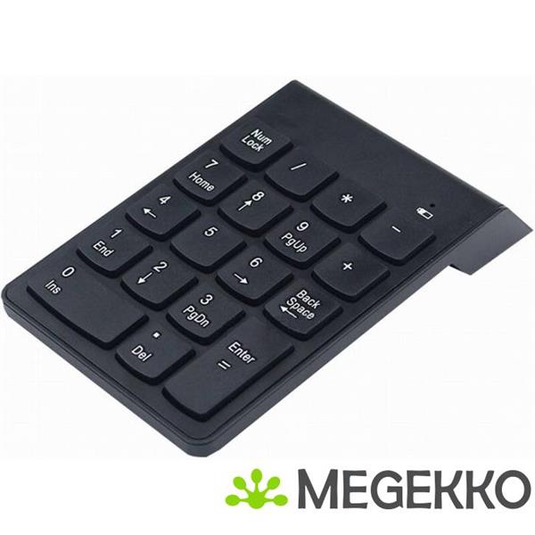 Grote foto gembird kpd w 02 numeriek toetsenbord notebook pc zwart computers en software toetsenborden