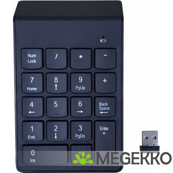 Grote foto gembird kpd w 02 numeriek toetsenbord notebook pc zwart computers en software toetsenborden