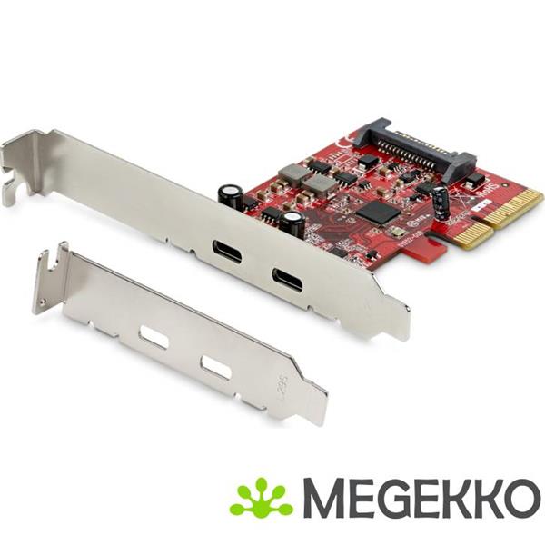 Grote foto startech.com 2 poorts pcie usb 3.1 kaart 2x usb c usb 3.1 gen 2 tot 10 gbps computers en software overige computers en software