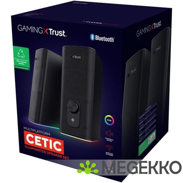 Grote foto trust gxt 612 cetic zwart 18w pc speakers computers en software overige computers en software
