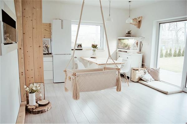 Grote foto schommelwieg newborn sepia rose standaard 2 5 m kinderen en baby complete kinderkamers