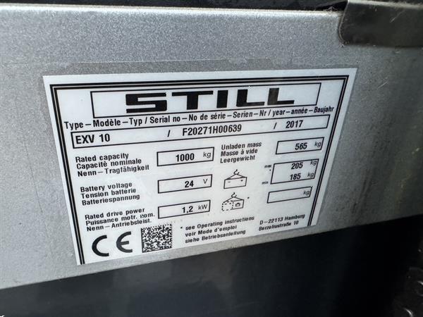 Grote foto vs 22528 compacte elektrische stapelaar still exv 10 doe het zelf en verbouw hefwerktuigen