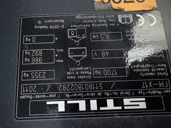 Grote foto vs 22506 reachtruck still fm x17 sideshift 5.300mm doe het zelf en verbouw hefwerktuigen