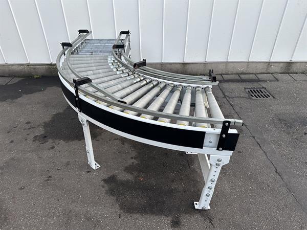 Grote foto sorma rollenbaan aangedreven gebogen 90 agrarisch transportbanden