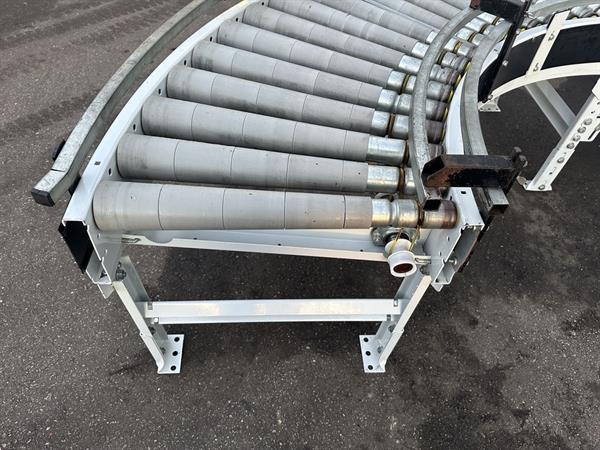 Grote foto sorma rollenbaan aangedreven gebogen 90 agrarisch transportbanden