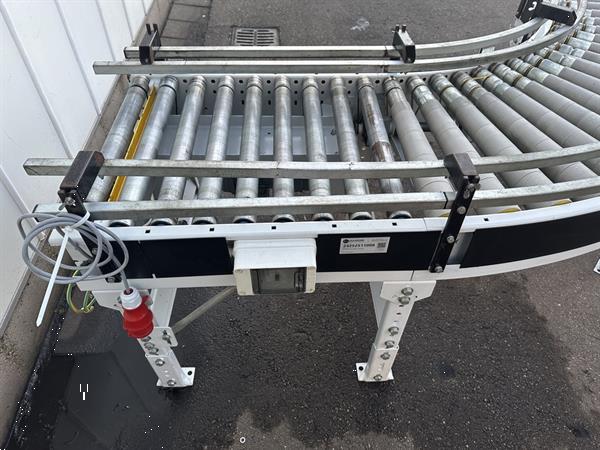 Grote foto sorma rollenbaan aangedreven gebogen 90 agrarisch transportbanden