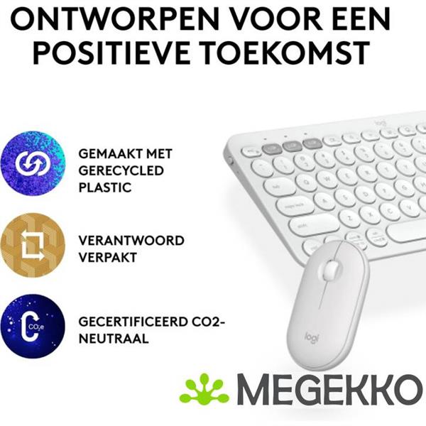Grote foto logitech pebble 2 combo toetsenbord inclusief muis rf draadloos bluetooth qwerty us international computers en software overige computers en software