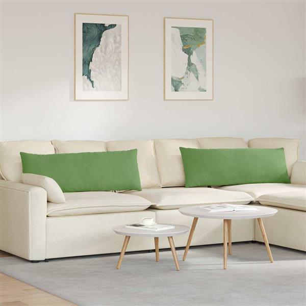 Grote foto vidaxl sofa kussens 2 stuks lichtgroen 120 x 40 cm cordstof huis en inrichting woningdecoratie
