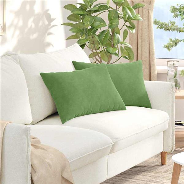 Grote foto vidaxl sofa kussens 2 stuks lichtgroen 60 x 40 cm cordstof huis en inrichting woningdecoratie