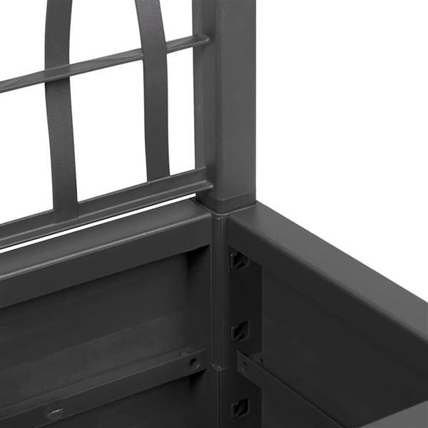 Grote foto vidaxl tuin bloempot antraciet 36 x 36 x 140 cm polypropyleen tuin en terras overige tuin en terras