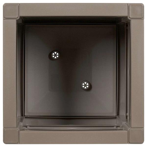 Grote foto vidaxl tuin bloempot grijs 36 x 36 x 35 cm polypropyleen tuin en terras overige tuin en terras