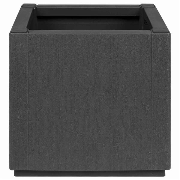 Grote foto vidaxl tuin bloempot antraciet 36 x 36 x 35 cm polypropyleen tuin en terras overige tuin en terras