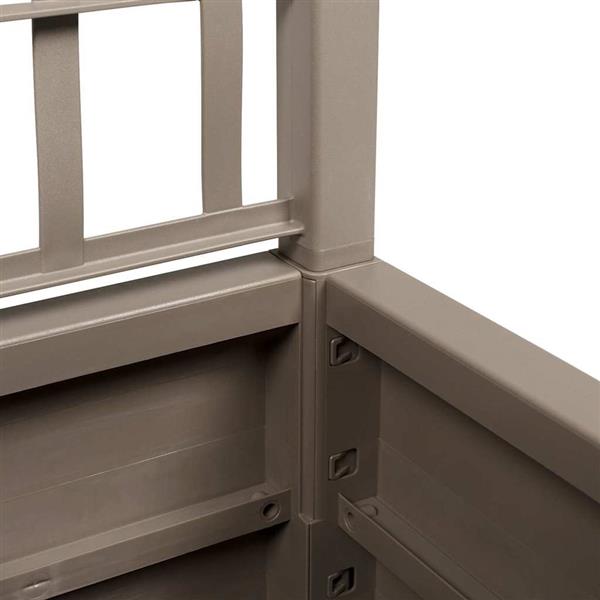 Grote foto vidaxl tuin bloempot grijs 36 x 36 x 140 cm polypropyleen tuin en terras overige tuin en terras