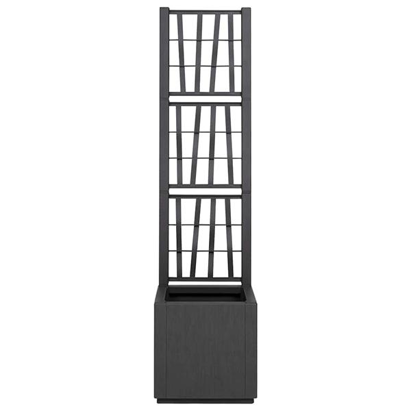 Grote foto vidaxl tuin bloempot antraciet 36 x 36 x 140 cm polypropyleen tuin en terras overige tuin en terras