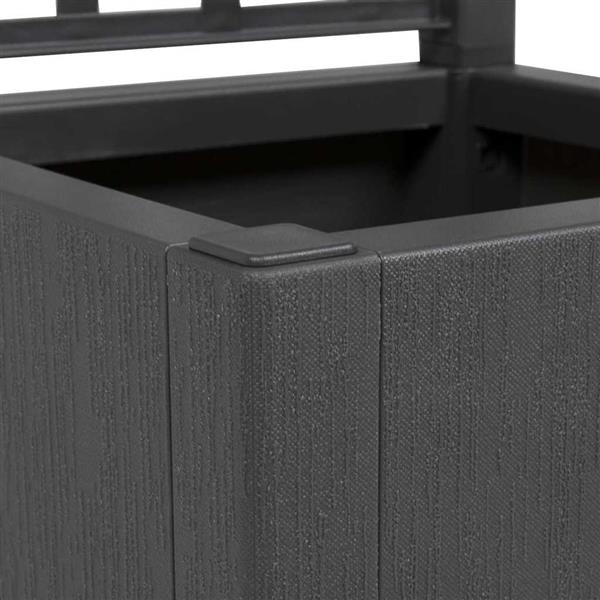 Grote foto vidaxl tuin bloempot antraciet 36 x 36 x 140 cm polypropyleen tuin en terras overige tuin en terras