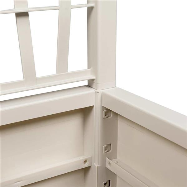 Grote foto vidaxl tuin bloempot wit 36 x 36 x 140 cm polypropyleen tuin en terras overige tuin en terras