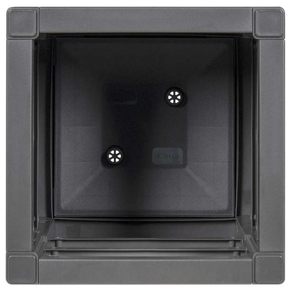 Grote foto vidaxl tuin bloempot antraciet 36 x 36 x 35 cm polypropyleen tuin en terras overige tuin en terras