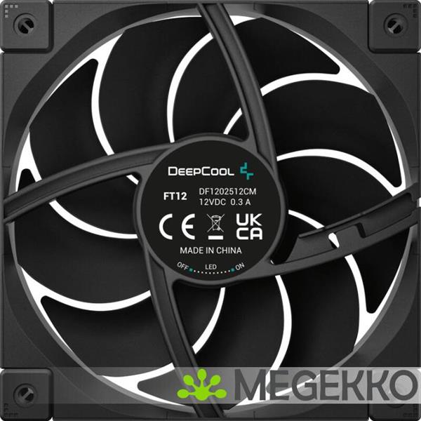 Grote foto deepcool ft12 computer behuizing ventilator 12 cm zwart 1 stuk s computers en software overige computers en software