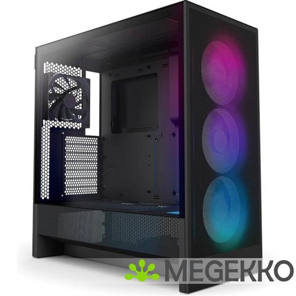 Grote foto nzxt h5 flow rgb black 2024 computers en software behuizingen en kasten