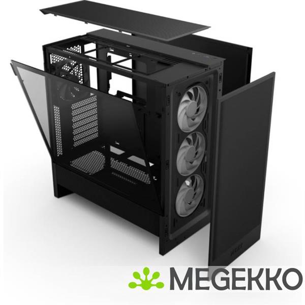 Grote foto nzxt h5 flow rgb black 2024 computers en software behuizingen en kasten