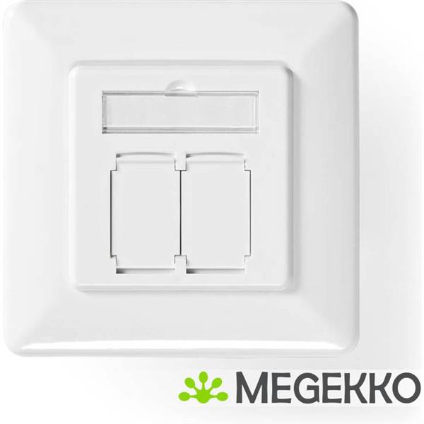 Grote foto nedis netwerk wanddoos inbouw 2 poort en cat7 computers en software netwerkkaarten routers en switches