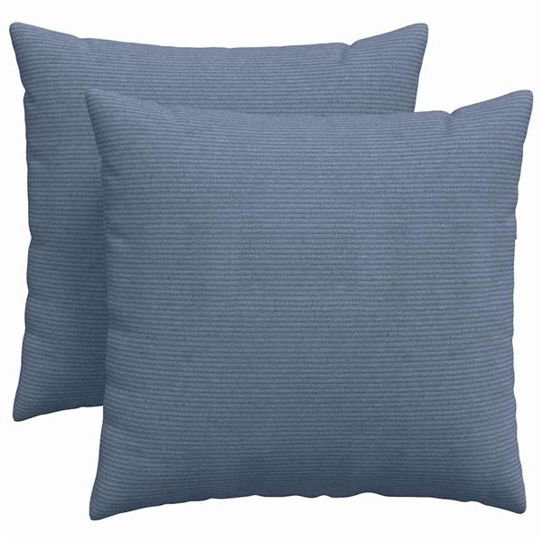 Grote foto vidaxl sofa kussens 2 stuks blauw 45 x 45 cm cordstof huis en inrichting woningdecoratie