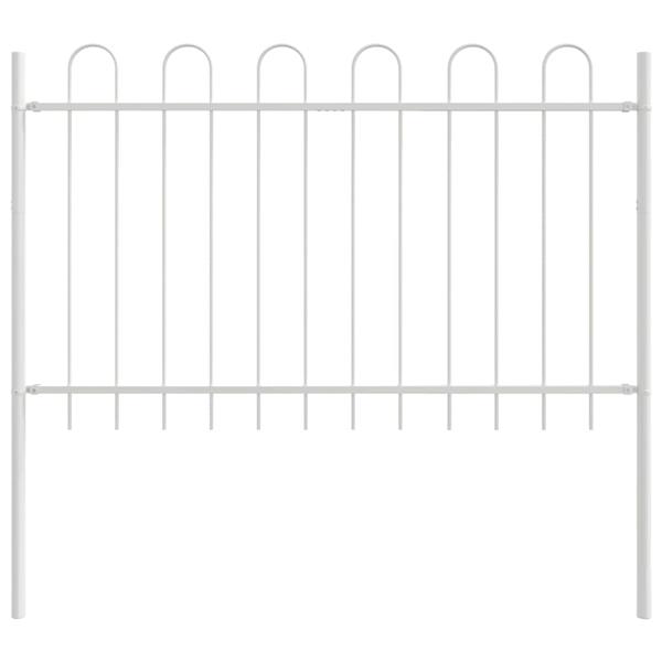 Grote foto vidaxl tuinhek wit 1 7 x 0 8 m poedercoating staal tuin en terras hekken en schuttingen