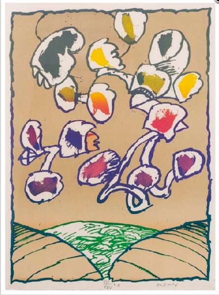 Grote foto gezocht pierre alechinsky kunstwerken e.a. antiek en kunst overig