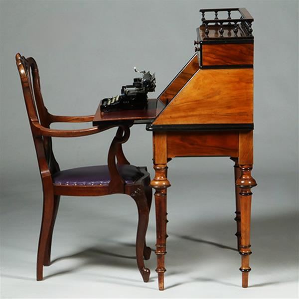 Grote foto noten met wildnoten willem iii secretaire met zwarte accenten ca 1875 no.360410 antiek en kunst overige in antiek gebruiksvoorwerpen