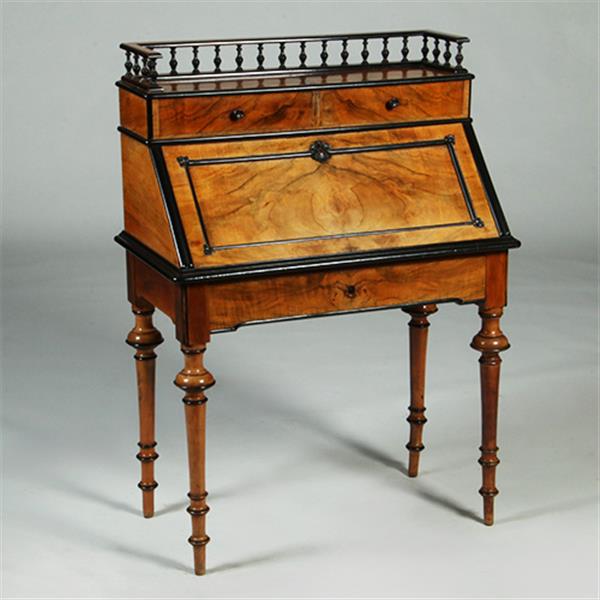 Grote foto noten met wildnoten willem iii secretaire met zwarte accenten ca 1875 no.360410 antiek en kunst overige in antiek gebruiksvoorwerpen