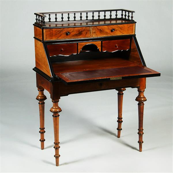 Grote foto noten met wildnoten willem iii secretaire met zwarte accenten ca 1875 no.360410 antiek en kunst overige in antiek gebruiksvoorwerpen